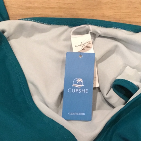 Women’s One Piece Deep V Neck Crisscross Back Self Tie Bathing Suit - Picture 6 of 7